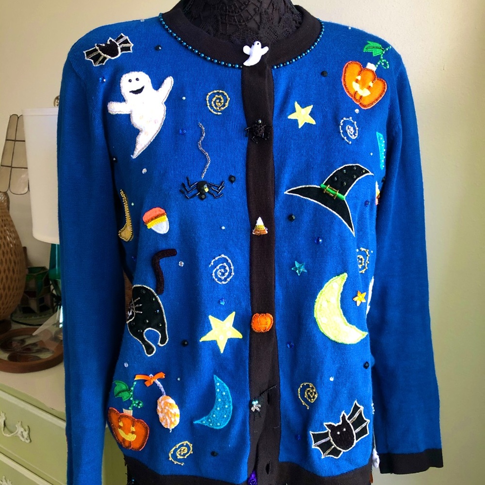 Vintage 90s Halloween Cardigan